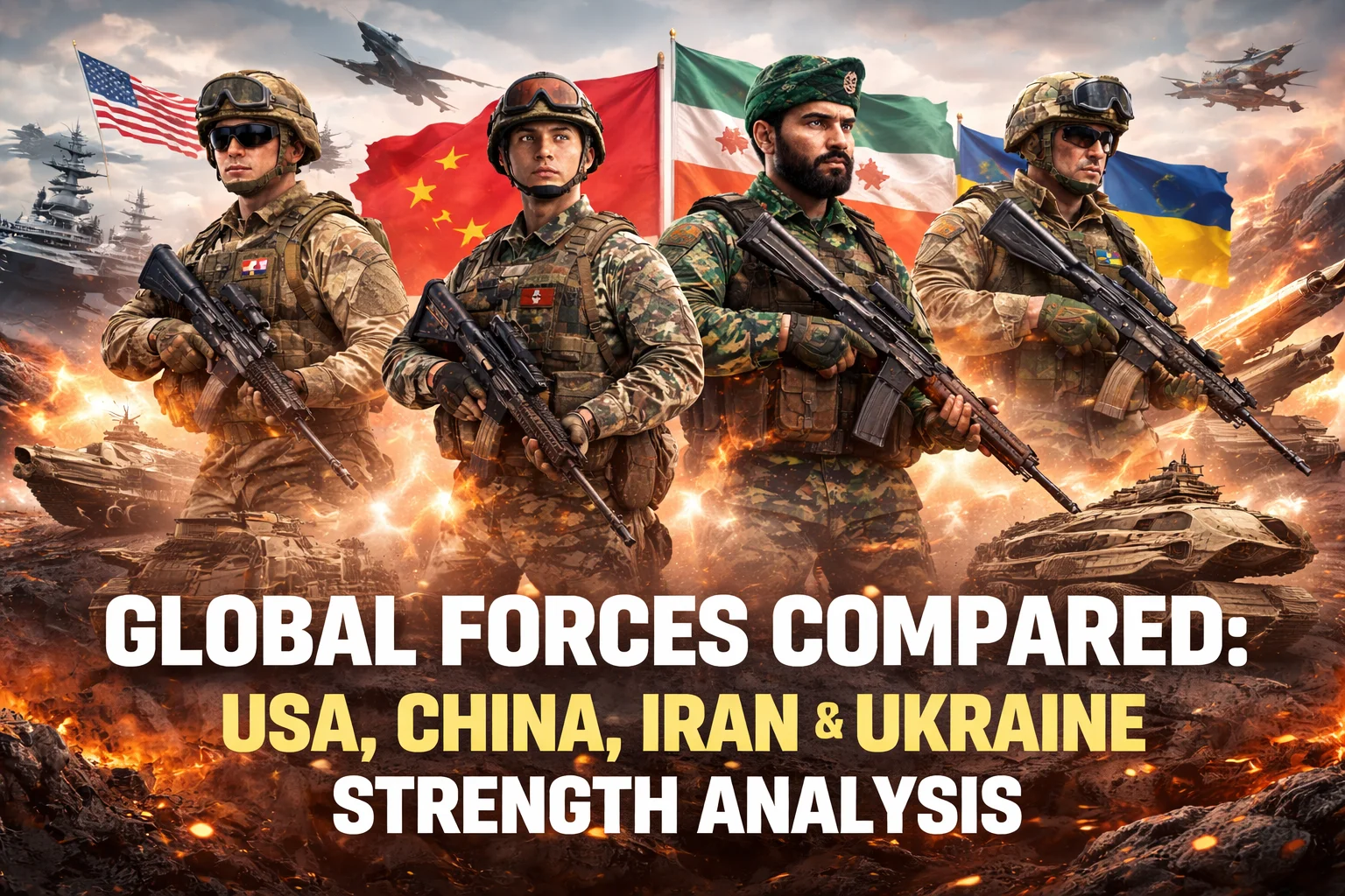 Global Forces Compared: USA, China, Iran & Ukraine Strength Analysis